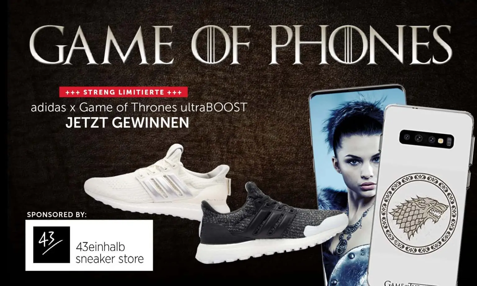 Game of Phones Gewinnspiel: S10 mit schicker Game of Thrones Hülle bestellen und adidas Sneacker gewinnen!