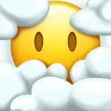 emojii face in clouds