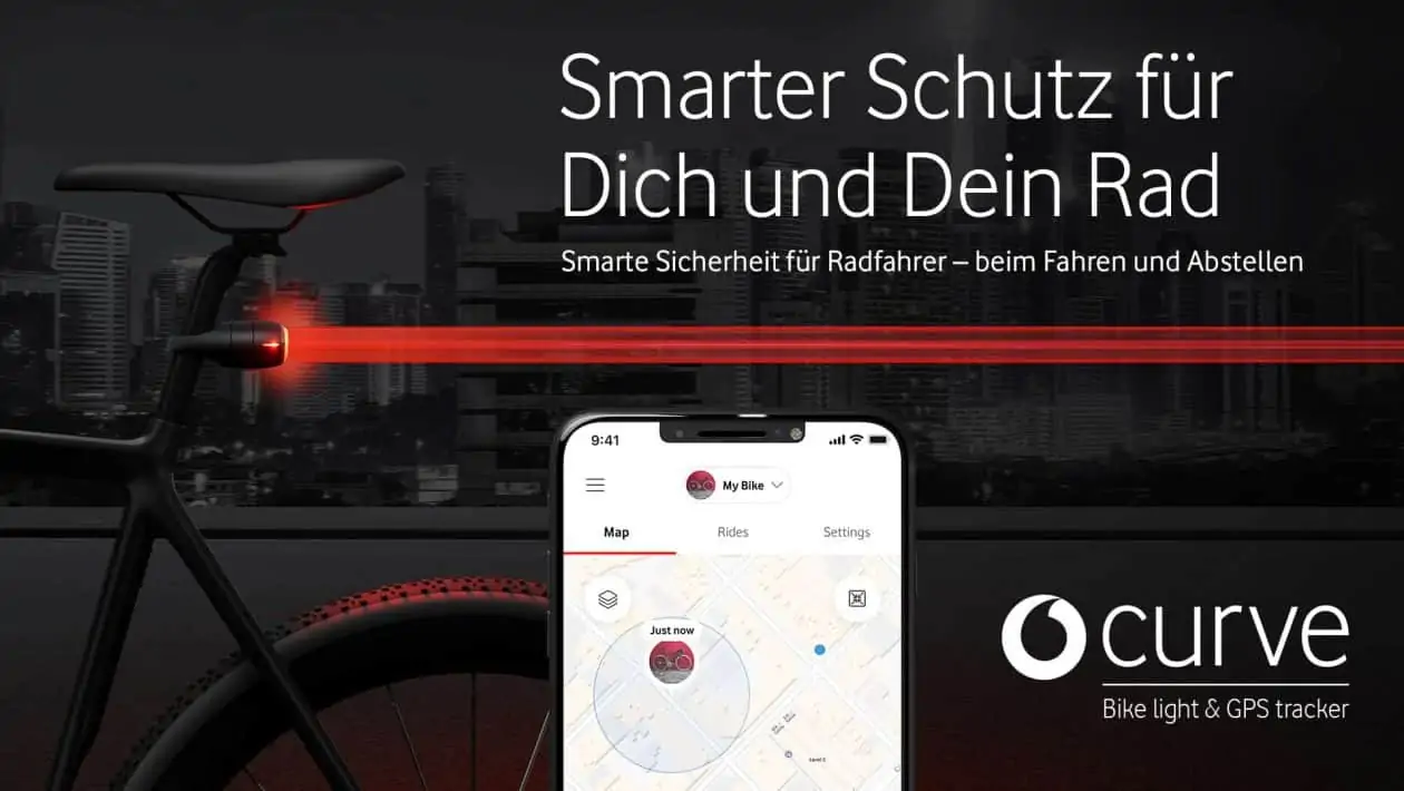 Vodafone Curved GPS Tracker Fahrrad Zubehör