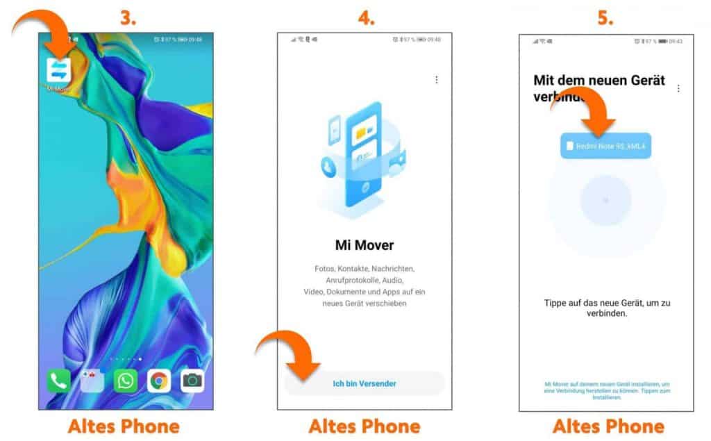 Xiaomi Mi Mover auf dem alten Handy installieren 